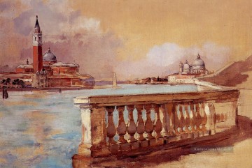 venedig Ölbilder verkaufen - Canal Grande in Venedig Szenerie Frank Duveneck